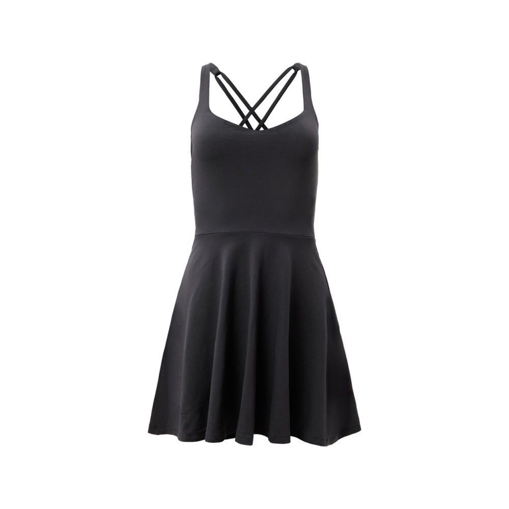 Black Strappy Skater Dress - Classic Fit